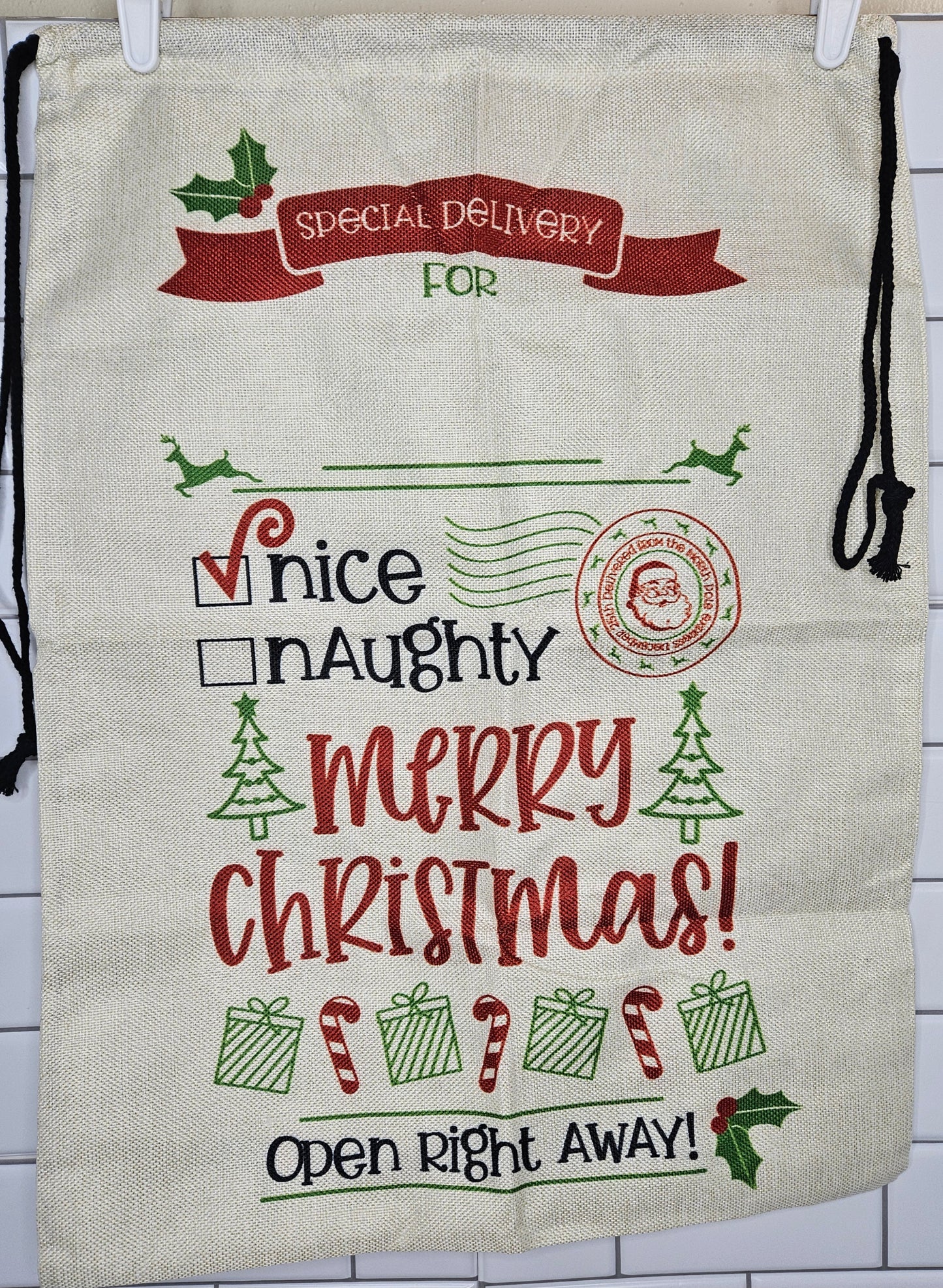 Burlap Santa Sack