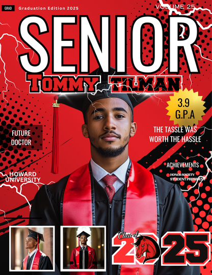 Personalized Graduation Magazine Cover – Digital Download ONLY