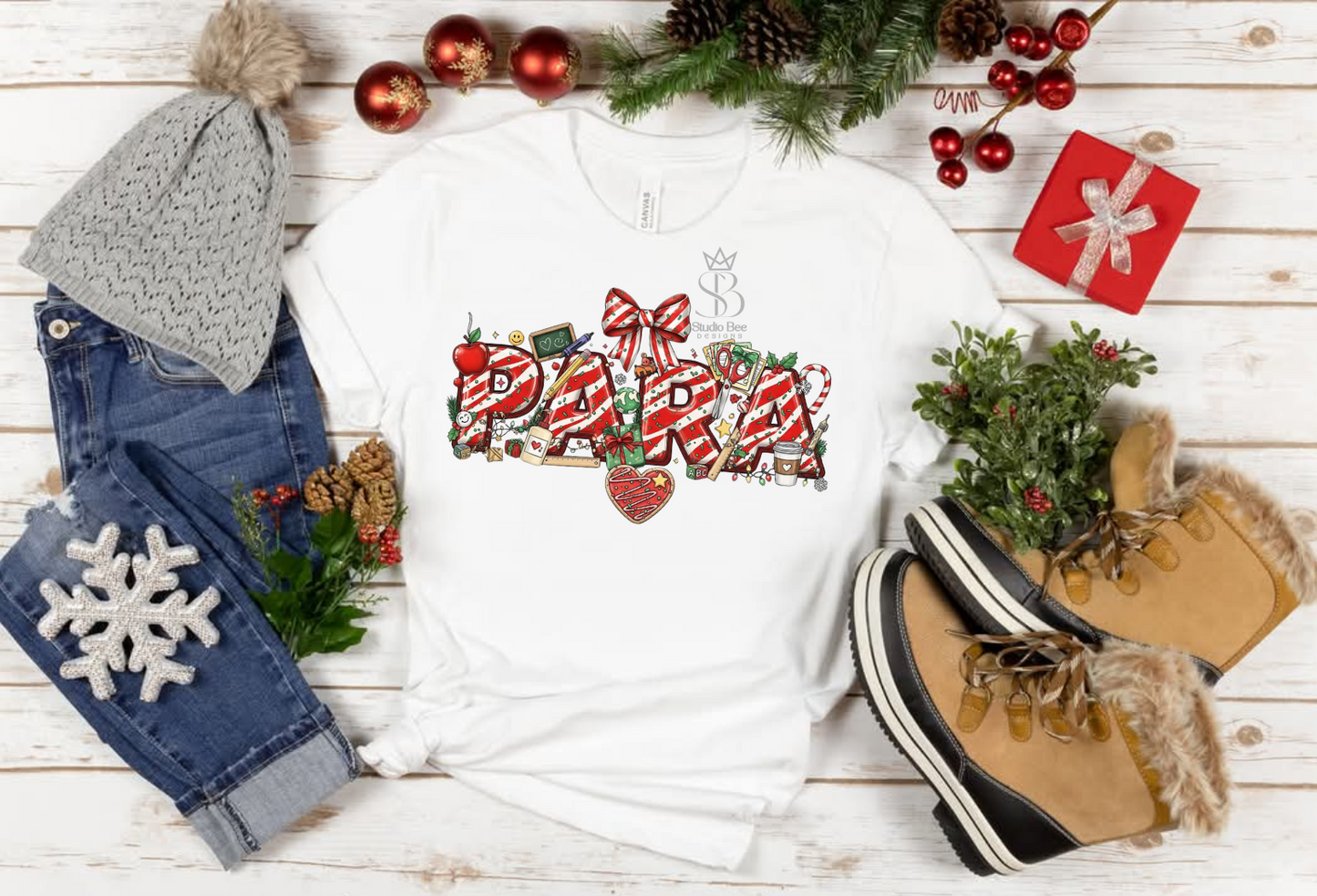 Educator Christmas Tees- Candy Cane Style