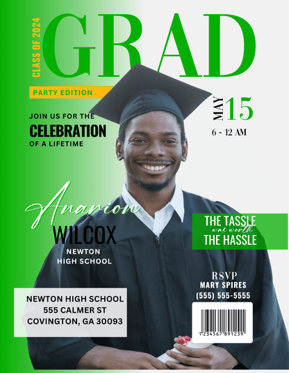 Personalized Graduation Magazine Cover – Digital Download ONLY
