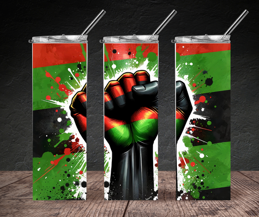 Juneteenth Black Fist Tumbler