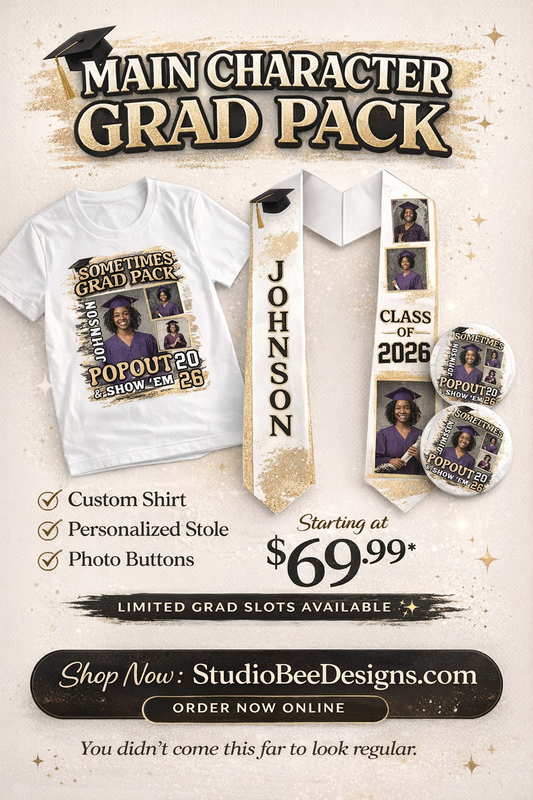 Personalized Graduation Bundle 2026 | Custom Shirt, Graduation Stole & Photo Buttons | Senior Grad Package
