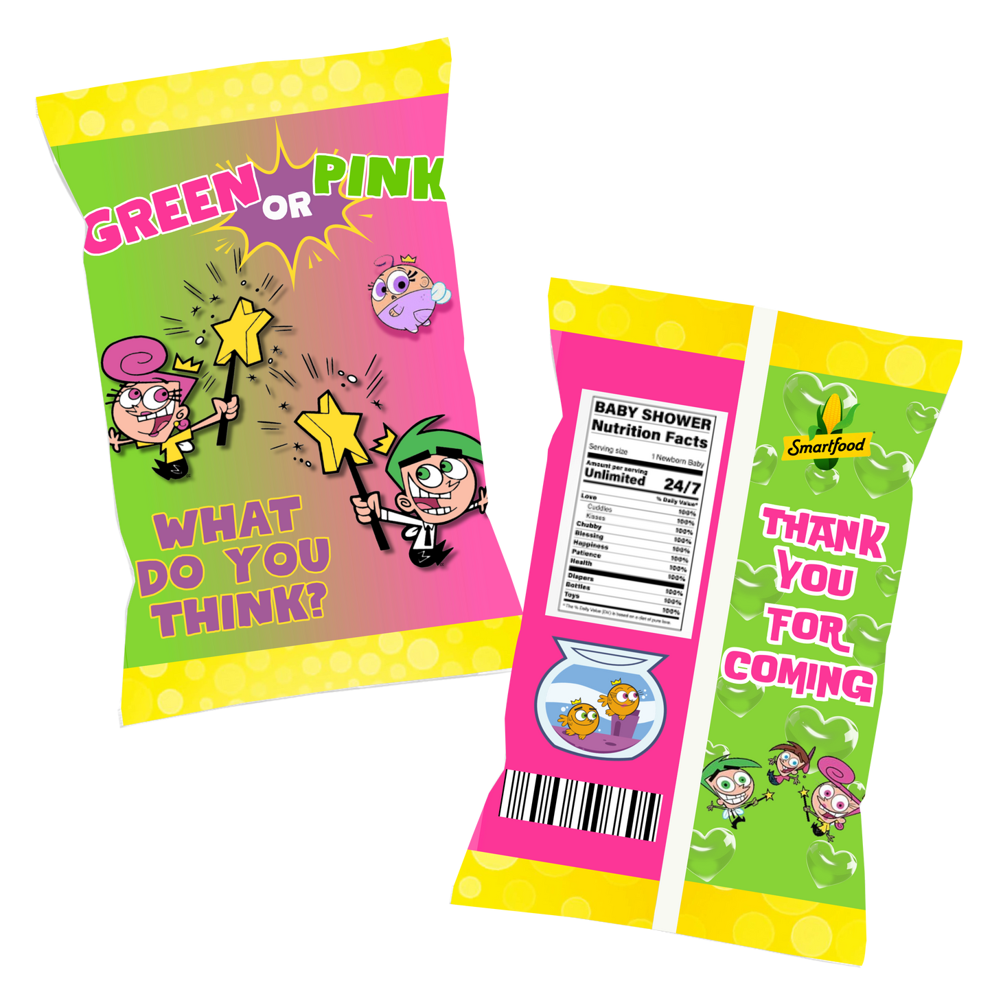 Fairly Odd Parents Chip Bag Canva Template