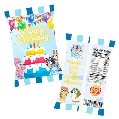 Custom Birthday Chip Bags