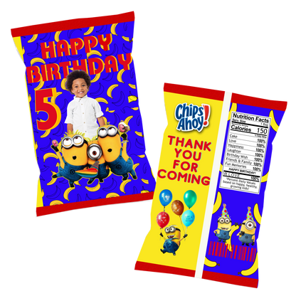 Minion Chip Bag Canva Template