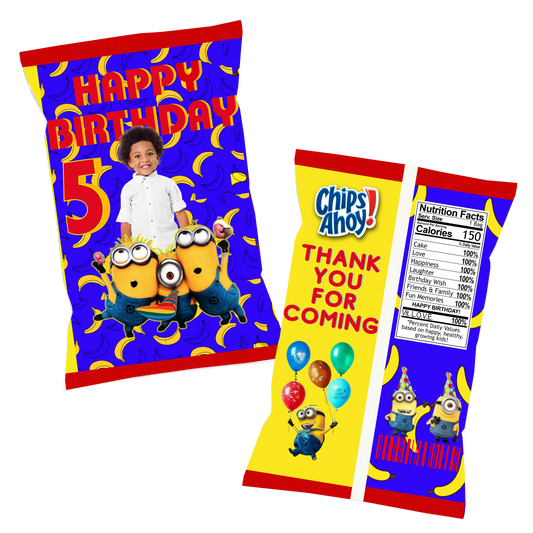 Minion Chip Bag Canva Template