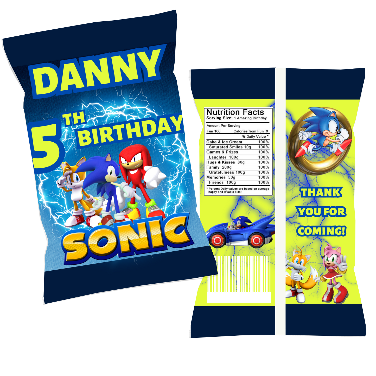 Custom Birthday Chip Bags