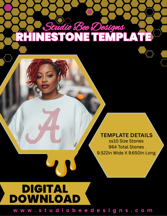 Flying A Rhinestone Template ***DIGITAL DOWNLOAD***