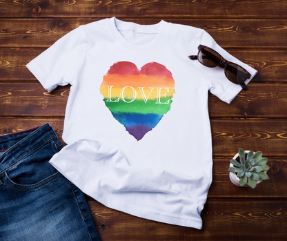 Pride Rainbow Heart Tee